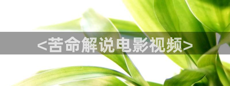 日本神马影视：<苦命解说电影视频>